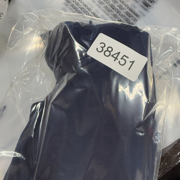 Ralph Lauren Top Women 3X Plus Blue Mini Short V-Neck Long Sleeve Cotton - Picture 7 of 7